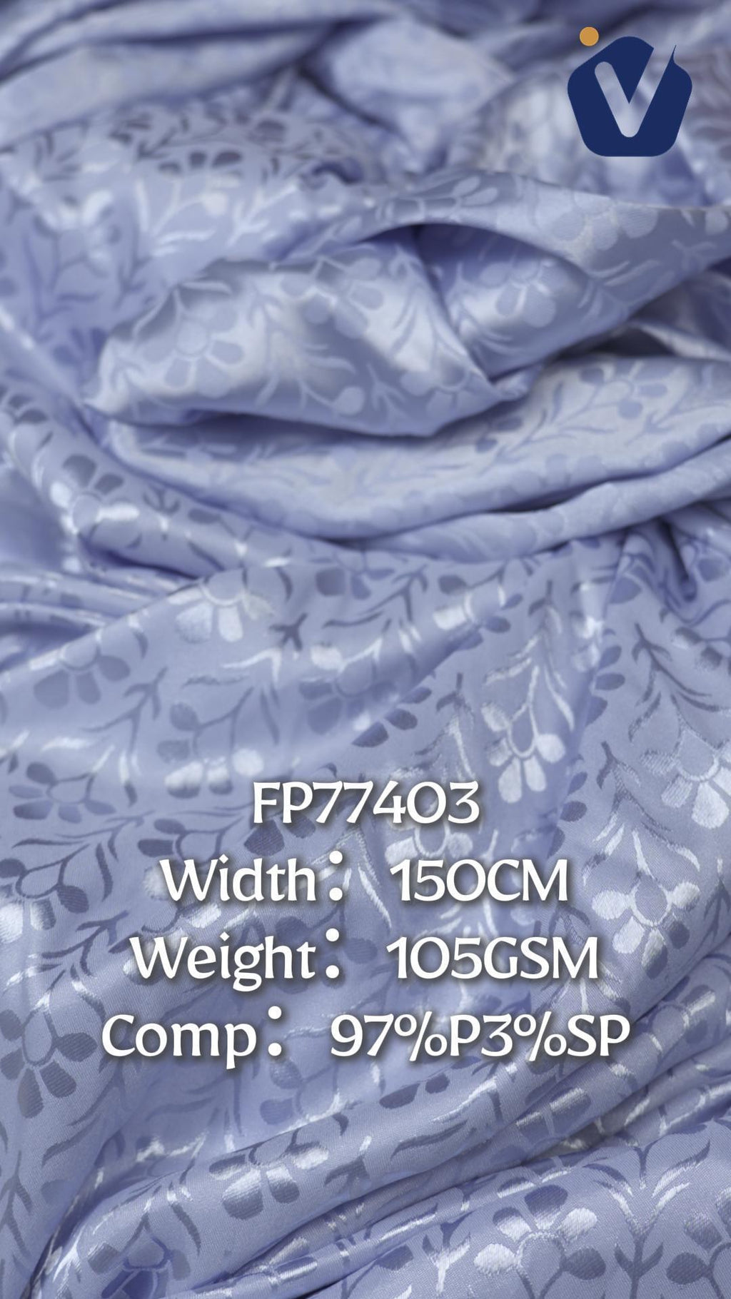 FP77403 / JD405 对称小花 / 色丁提花 fabric image