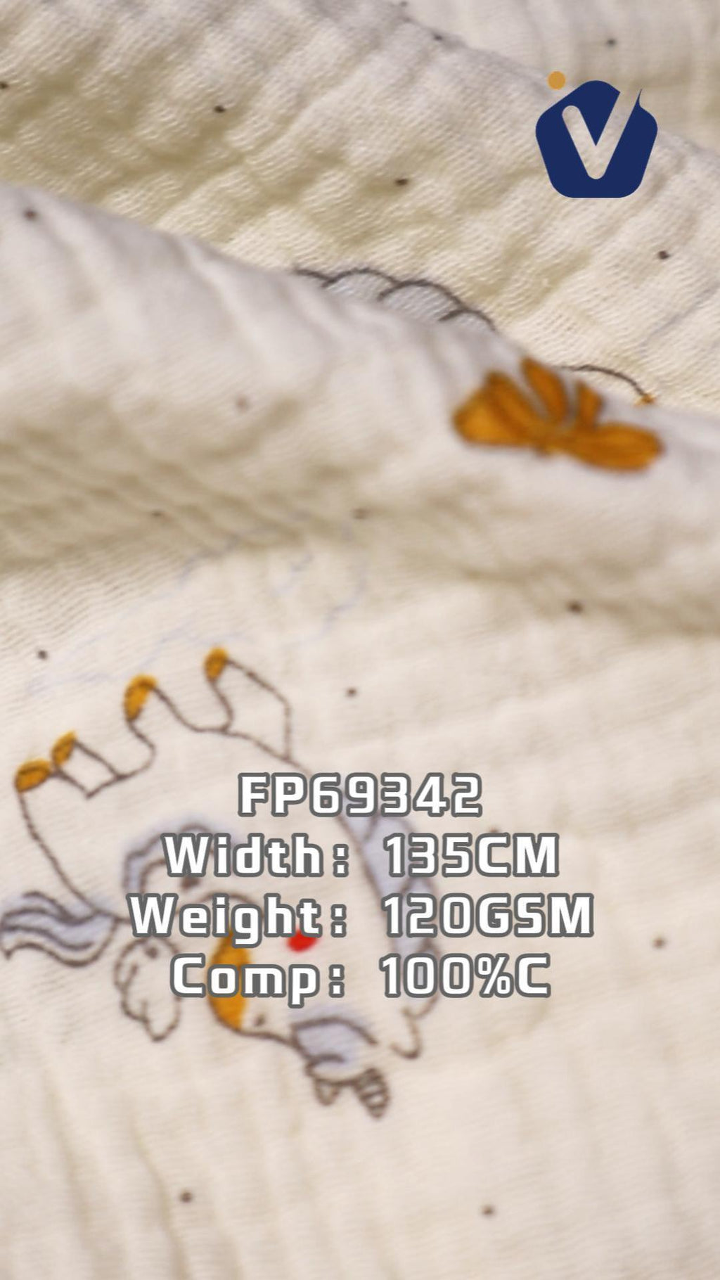 FP69342 / 全棉双层绉布印花 / 婴童绉布印花 fabric image 8