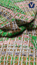 FP78342 / 244 Green / Chanel-style Tweed fabric image