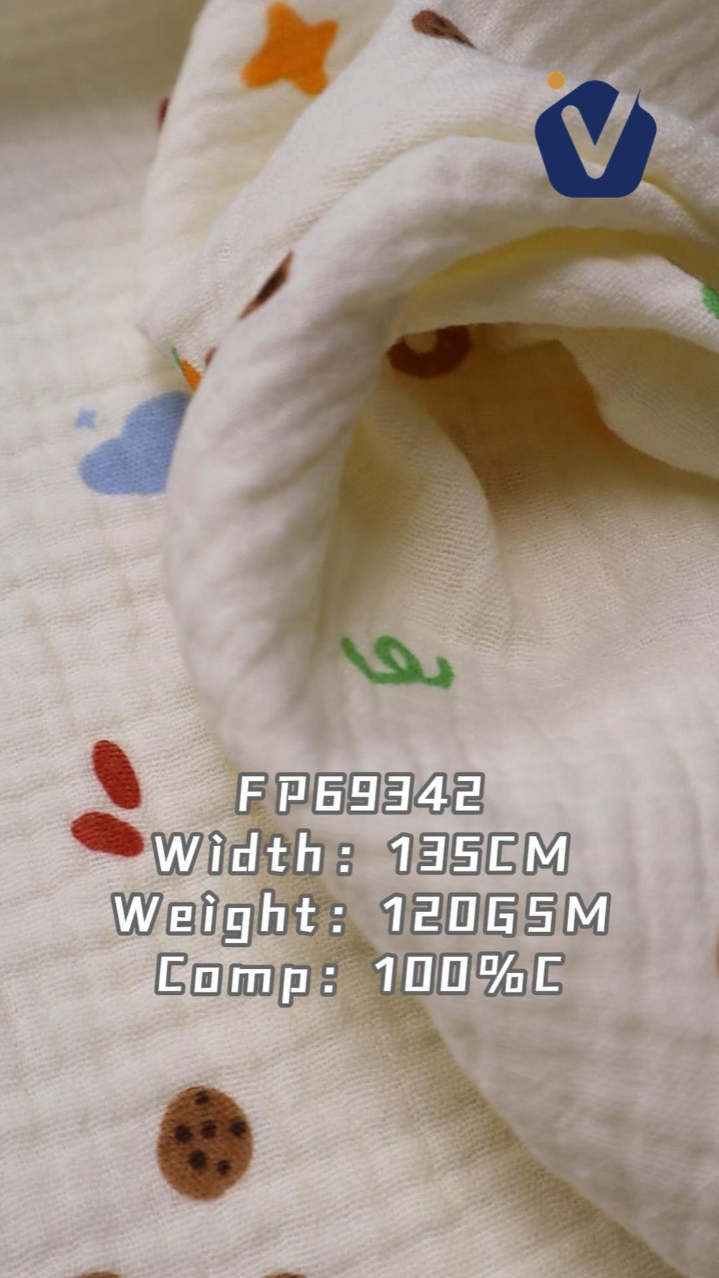 FP69342 / 全棉双层绉布印花 / 婴童绉布印花 fabric image 7