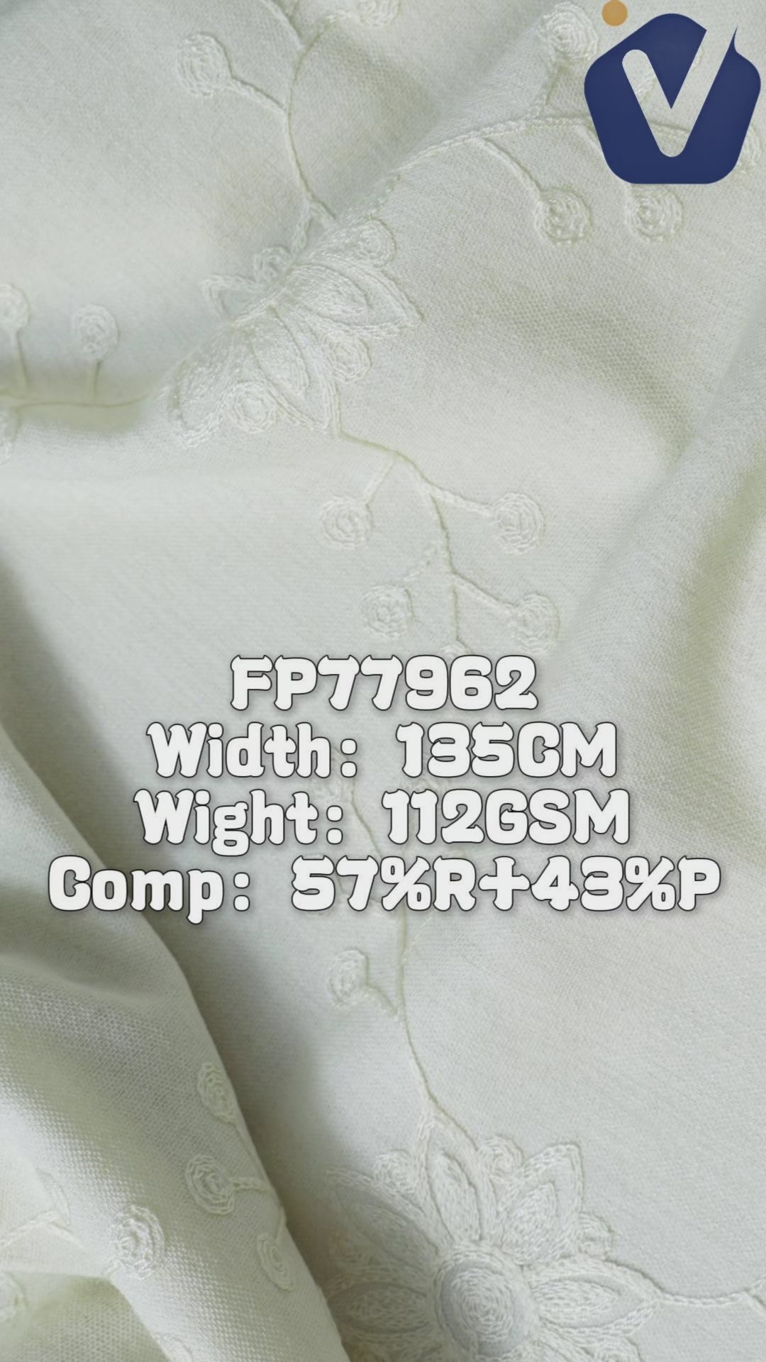 FP77926 / Embroidery / Embroidery fabric video